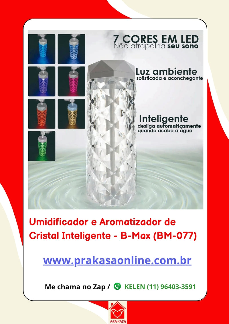 Umidificador e Aromatizador de Cristal Inteligente - B-Max (BM-077)