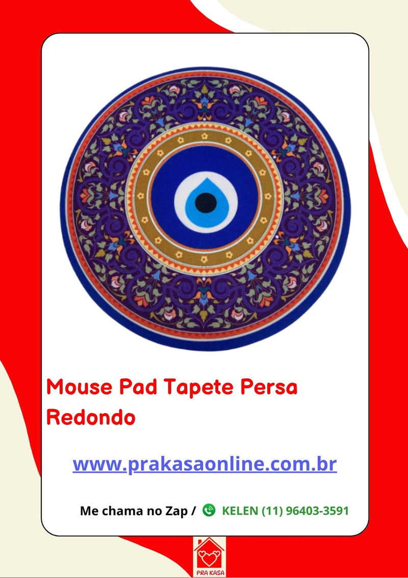 Mouse Pad Tapete Persa Redondo