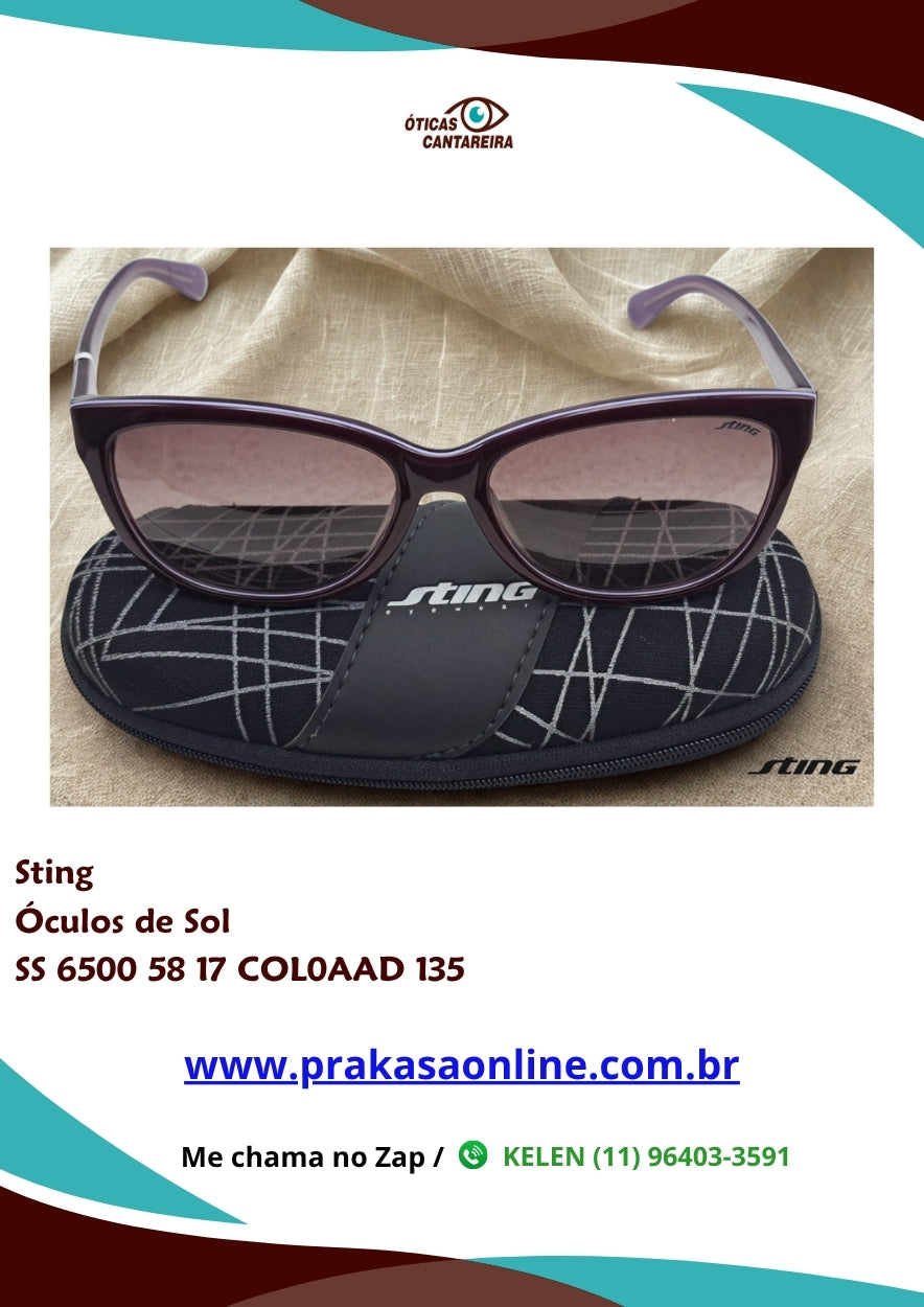 Sting - Óculos de Sol - SS 6500 58 17 COL0AAD 135