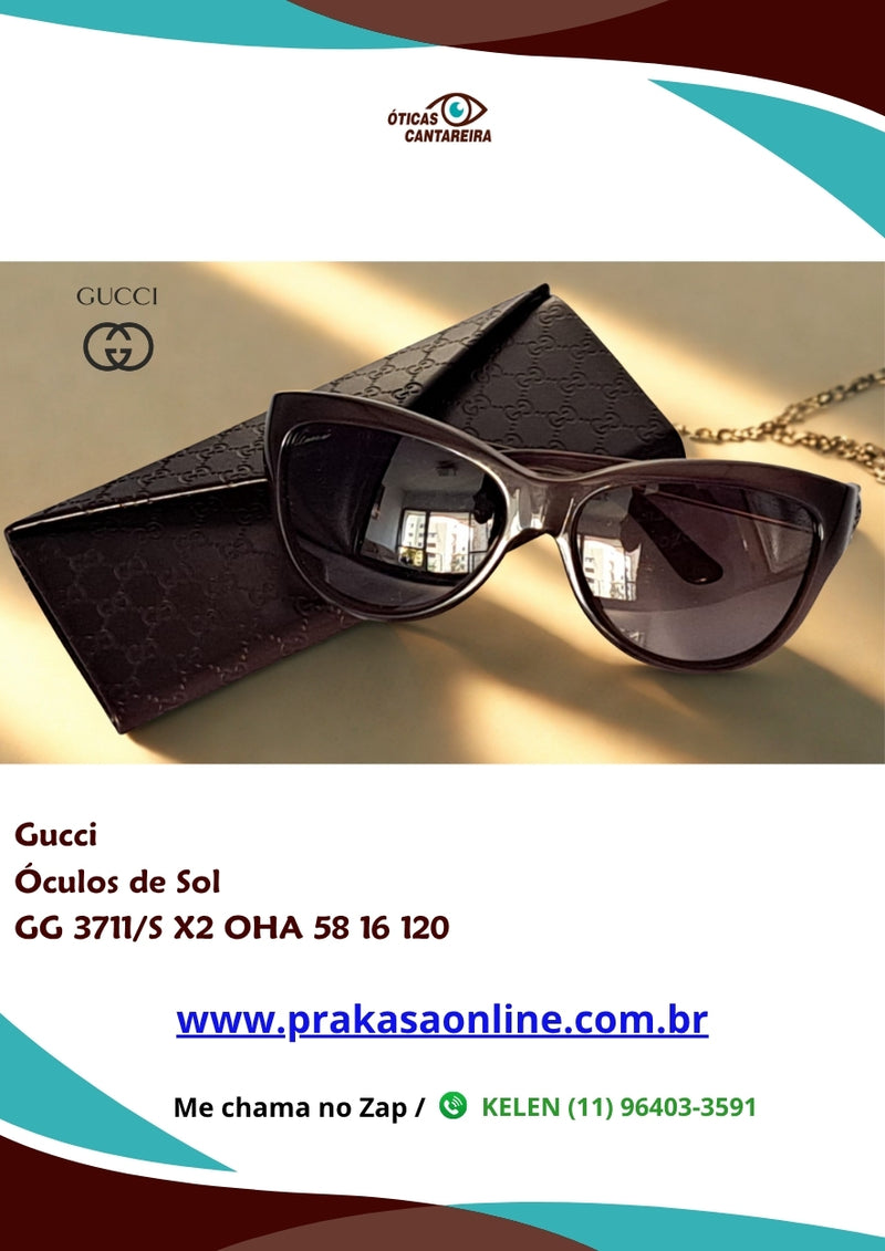 Gucci - Óculos de Sol - GG 3711/S X2 OHA 58 16 120