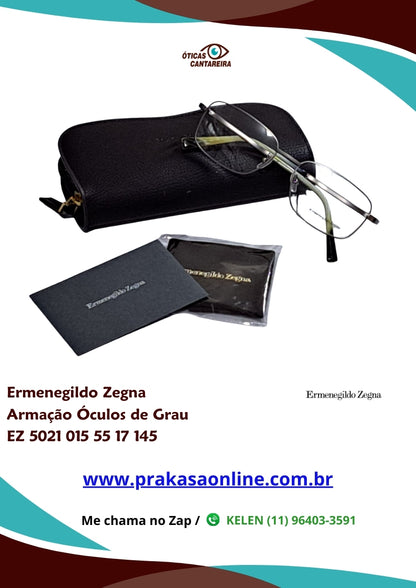 Ermenegildo Zegna - Armação de Óculos de Grau - EZ 5021 015 55 17 145