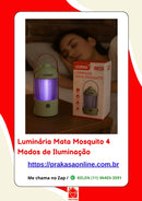 Luminária Mata Mosquito 4 Modos de Iluminação