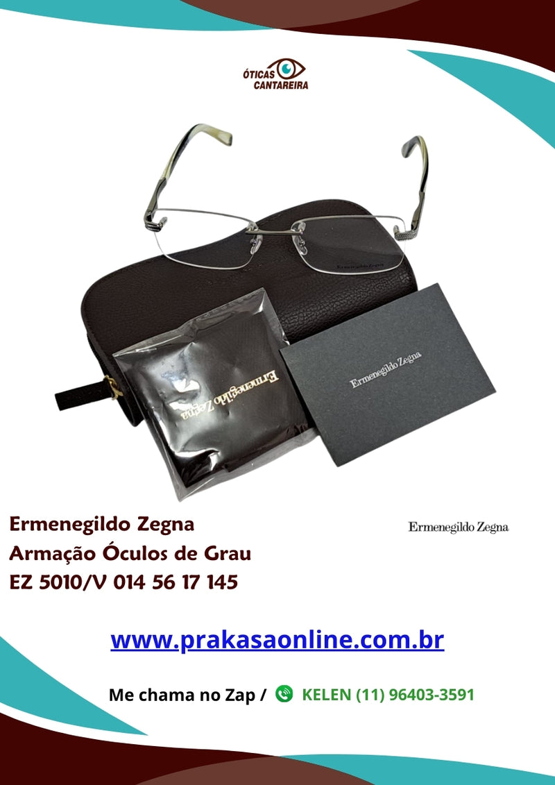 Ermenegildo Zegna - Armação de Óculos de Grau - 010/V 014 56 17 145