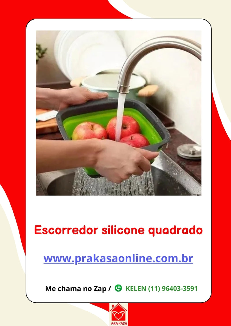 Escorredor de Silicone Retrátil