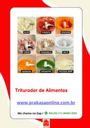 Processador Triturador Alimentos Elétrico Recarregável