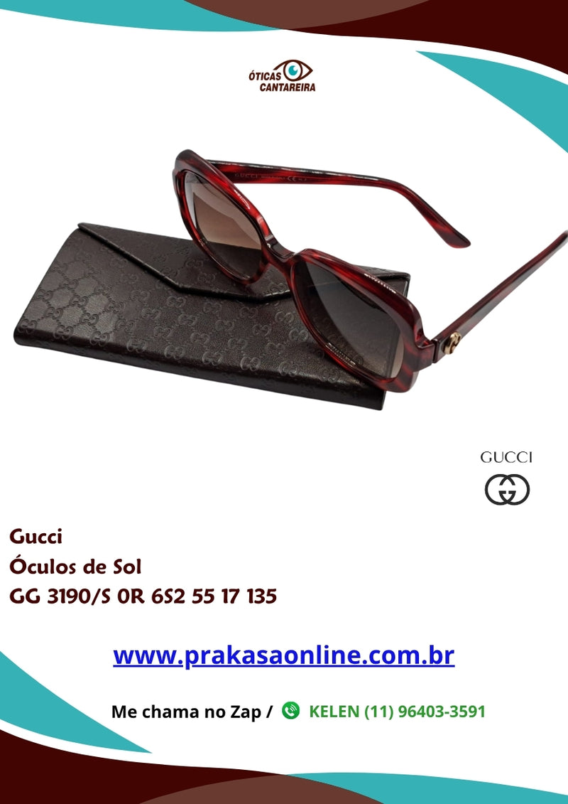 Gucci - Óculos de Sol - GG 3190/S 0R 6S2 55 17 135