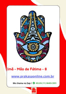 Imã de Geladeira Mão de Fátima de Cerâmica