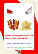 Saleiro e Pimenteiro Coca-Cola Vidro e Inox  - Hauskraft