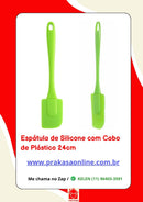Espátula de Silicone com Cabo de Plástico 24cm