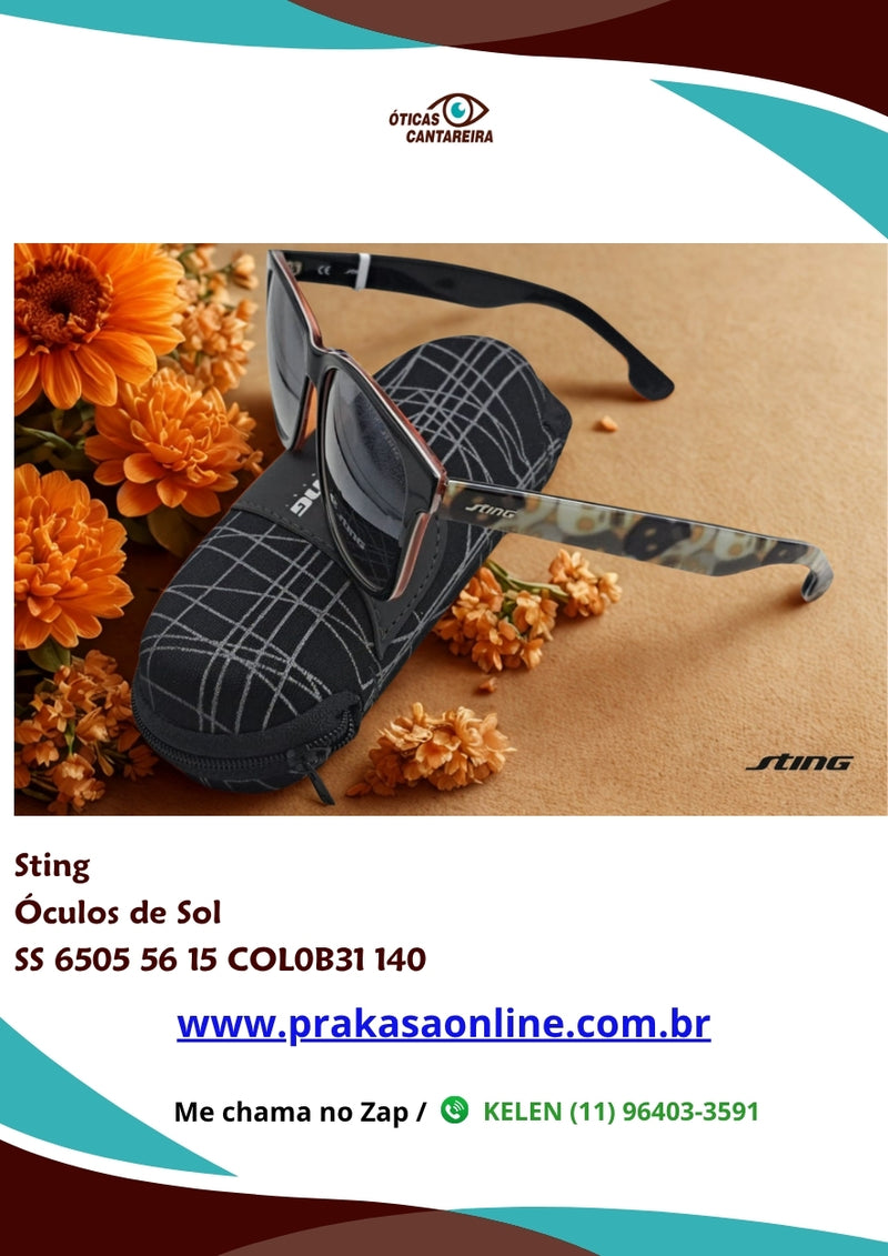 Sting - Óculos de Sol - SS 6505 56 15 COL0B31 140