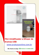 Mini Umidificador e Difusor de Aromas USB
