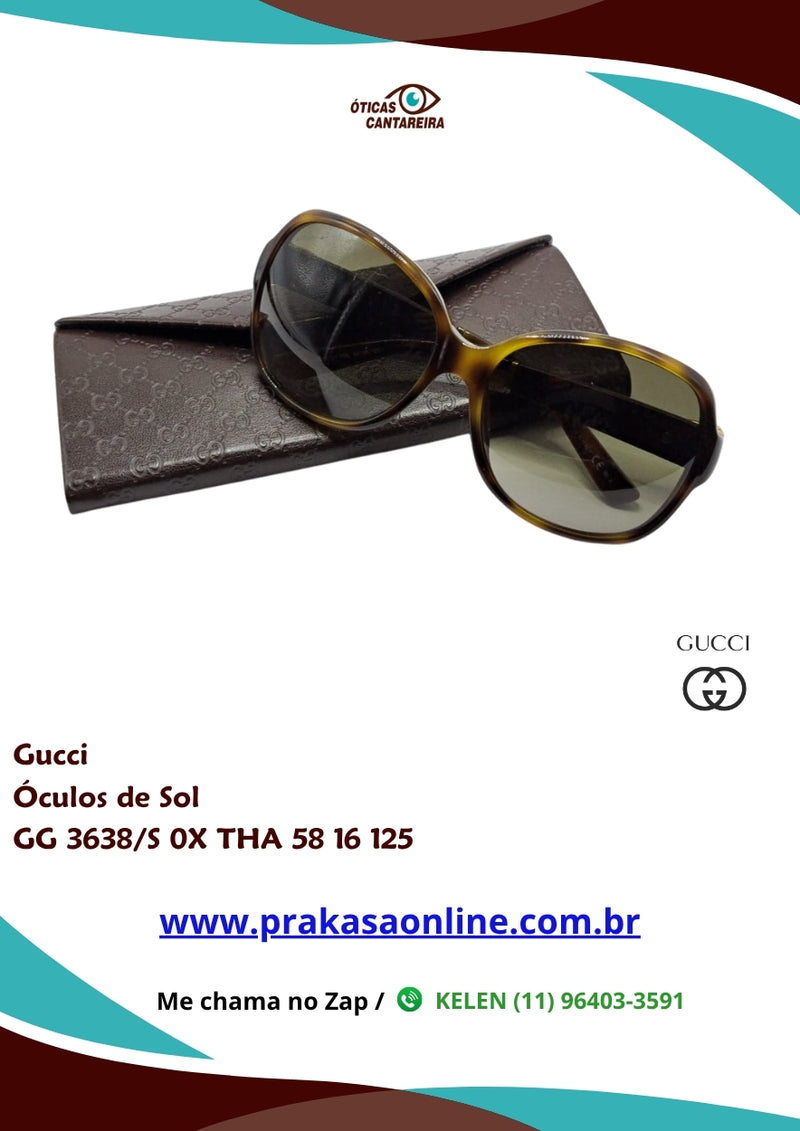 Gucci - Óculos de Sol - GG 3638/S 0X THA 58 16 125