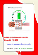 Microfone Sem Fio Bluetooth Usb Karaokê
