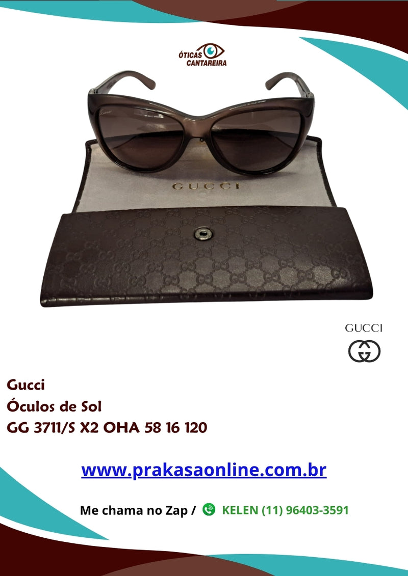Gucci - Óculos de Sol - GG 3711/S X2 OHA 58 16 120