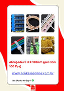 Abraçadeira de Nylon PVC 3x100mm – Pacote com 100 Unidades