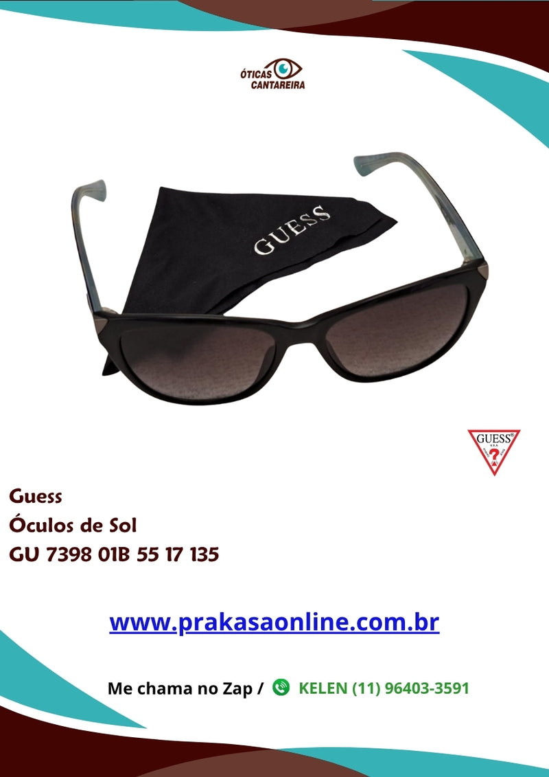 Guess - Óculos de Sol - GU 7398 01B 55 17 135
