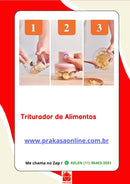 Processador Triturador Alimentos Elétrico Recarregável