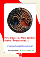 Porta-Incenso de Metal com Bico de Imã