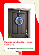 Mandala Decorativa em Porcelana com Cordão – 17 cm