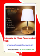 Luminária de Mesa Recarregável USB