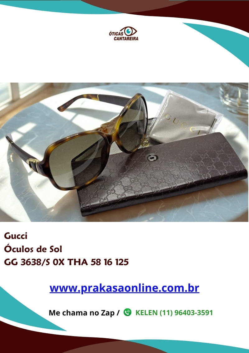 Gucci - Óculos de Sol - GG 3638/S 0X THA 58 16 125