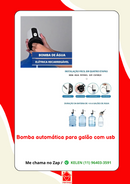 Bomba Elétrica Automática 1 Clique P/ Galão De Água Até 20l Cor Branco/preto