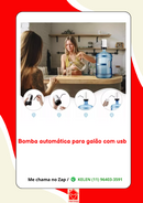 Bomba Elétrica Automática 1 Clique P/ Galão De Água Até 20l Cor Branco/preto