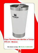 Copo Térmico para Cerveja Café Chá Chopp 473ml Com Tampa e Abridor