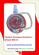 Chaleira Porcelana Oriental/Floral com Infusor 600 ml
