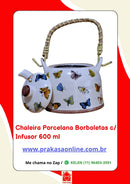Chaleira Porcelana Oriental/Floral com Infusor 600 ml