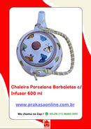 Chaleira Porcelana Oriental/Floral com Infusor 600 ml