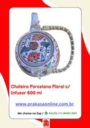 Chaleira Porcelana Oriental/Floral com Infusor 600 ml