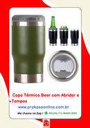 Kit Boteco Balde Gelo, Copo Térmico Beer e Porta Copos