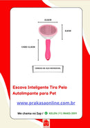 Escova Pet Rasqueadeira Tira Pelos