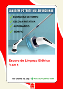 Esfregão Elétrico 9 Em 1 Mop Sem fio Escova De Limpeza Pesada Janela Banheiro e Cozinha Rapida Multiuso 360 Recarregavel Giratoria