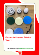 Esfregão Elétrico 9 Em 1 Mop Sem fio Escova De Limpeza Pesada Janela Banheiro e Cozinha Rapida Multiuso 360 Recarregavel Giratoria