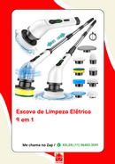 Esfregão Elétrico 9 Em 1 Mop Sem fio Escova De Limpeza Pesada Janela Banheiro e Cozinha Rapida Multiuso 360 Recarregavel Giratoria