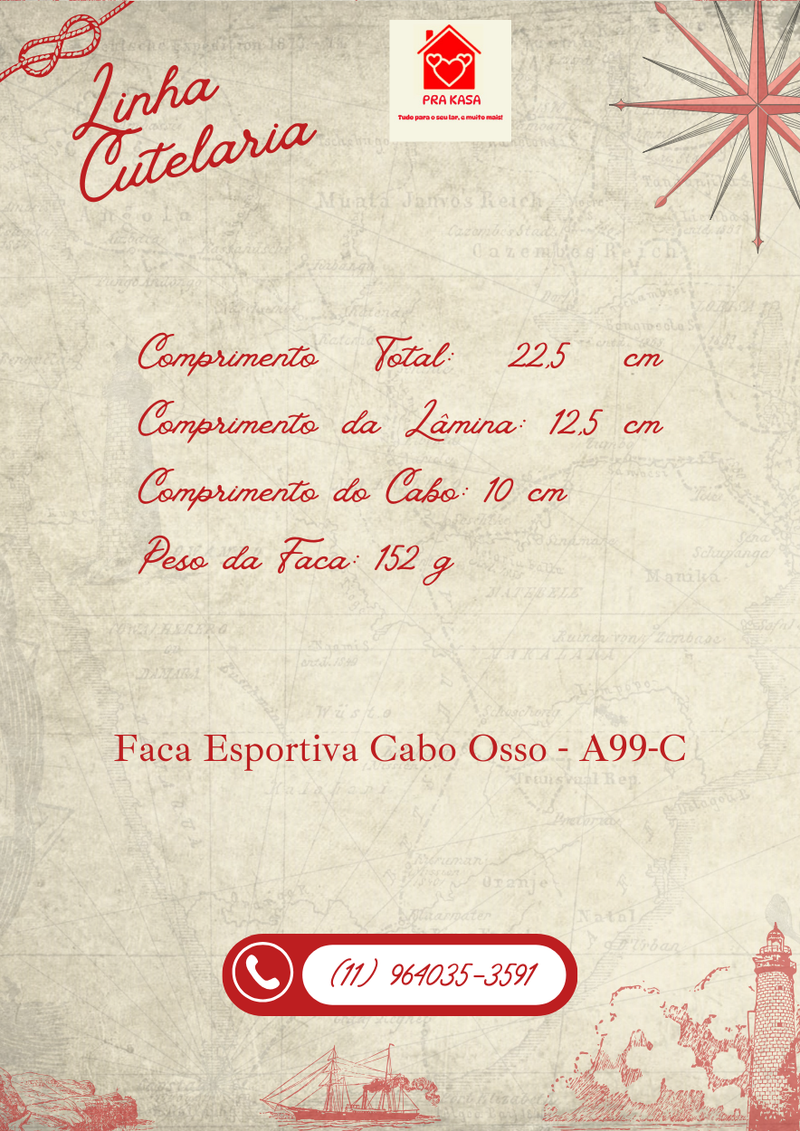 Faca Taue Esportiva Modelo A99-c
