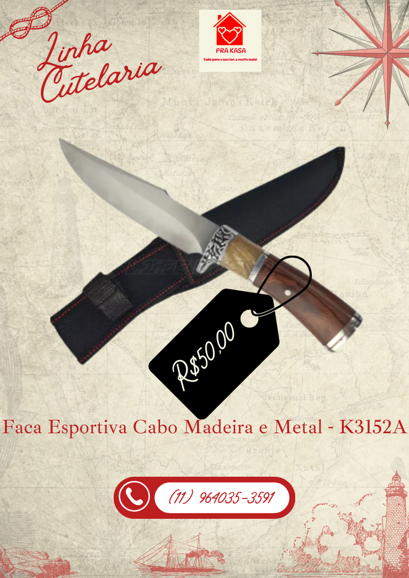 Faca Esportiva Taue K3152a (31cm)