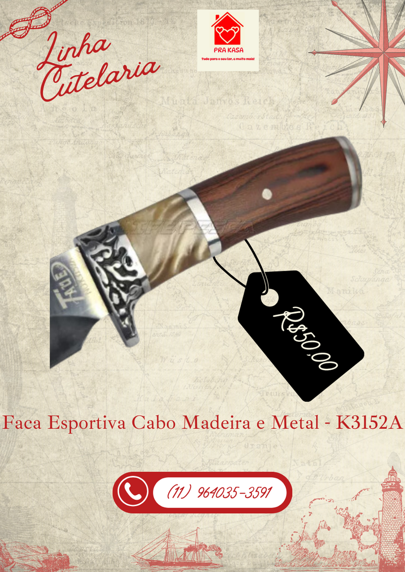 Faca Esportiva Taue K3152a (31cm)