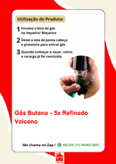 Gás Volcano 5x 300ml para Isqueiro e Maçarico