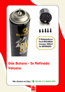 Gás Volcano 5x 300ml para Isqueiro e Maçarico