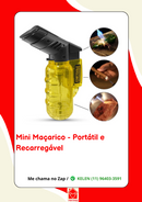 Maçarico Mini Portátil Recarregável Ultra Chama 1300 Graus