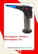 Maçarico mini portátil recarregável ultra chama 1000 graus Só Qualidade