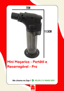 Maçarico mini portátil recarregável ultra chama 1000 graus Só Qualidade