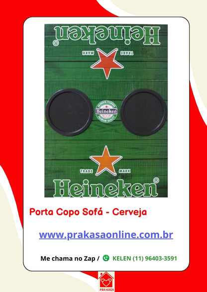 Esteira Suporte Porta Copos Braço Sofa Bandeja Kit C/2 Unid.