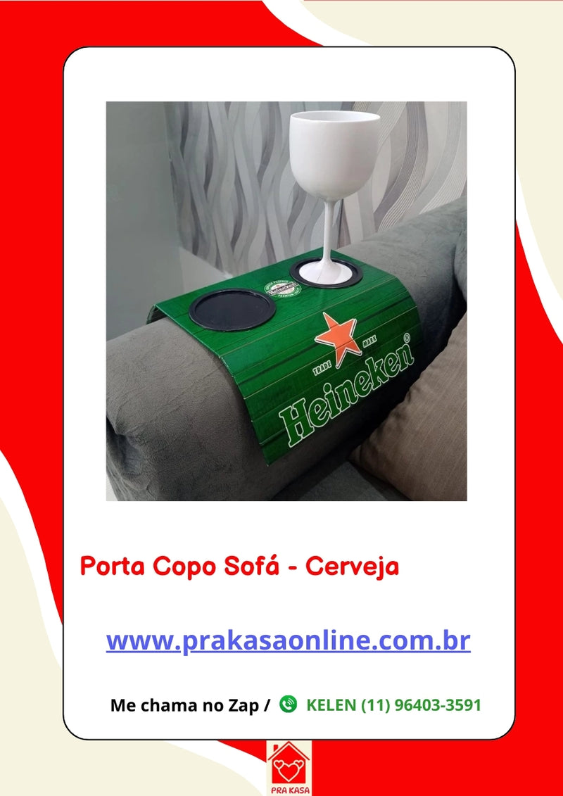 Esteira Suporte Porta Copos Braço Sofa Bandeja Kit C/2 Unid.