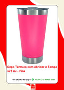 Copo Térmico para Cerveja Café Chá Chopp 473ml Com Tampa e Abridor