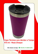 Copo Térmico para Cerveja Café Chá Chopp 473ml Com Tampa e Abridor