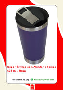Copo Térmico para Cerveja Café Chá Chopp 473ml Com Tampa e Abridor